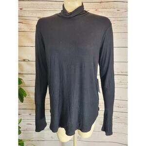 NEW A.N.A. Turtleneck Long Sleeve T-Shirt Ribbed Women's Size Large